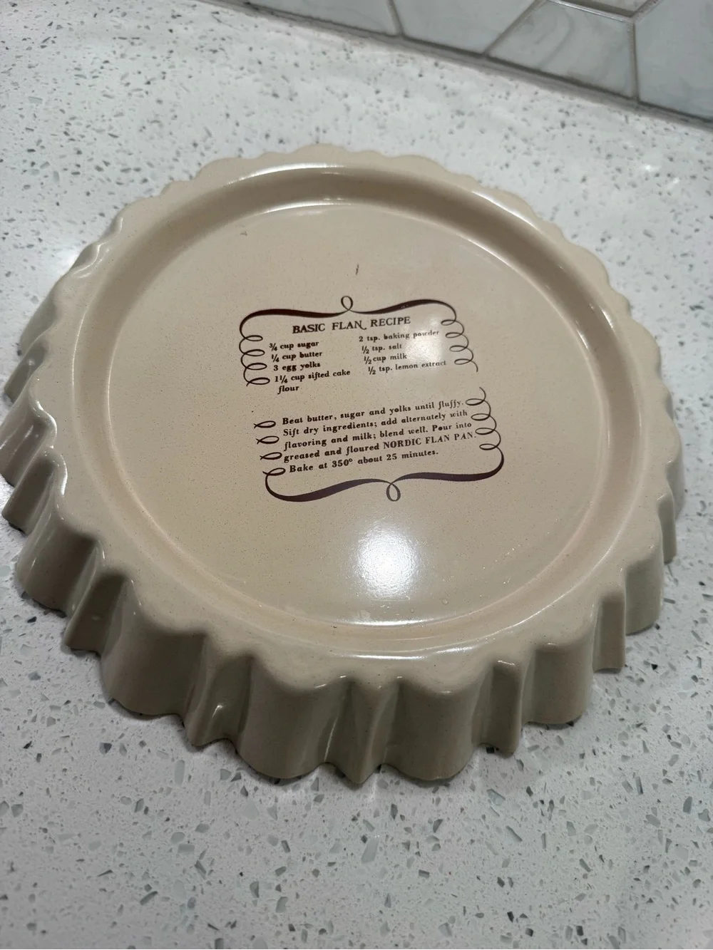Nordicware Vintage Flan Bundt Pan Original Box & Booklet 1970’s Vintage
